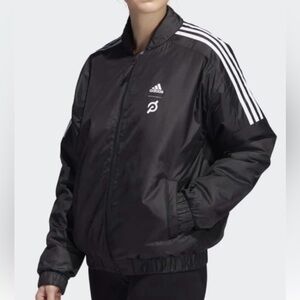 Peloton NWT Adidas Black Running Bomber Jacket Women sz Med